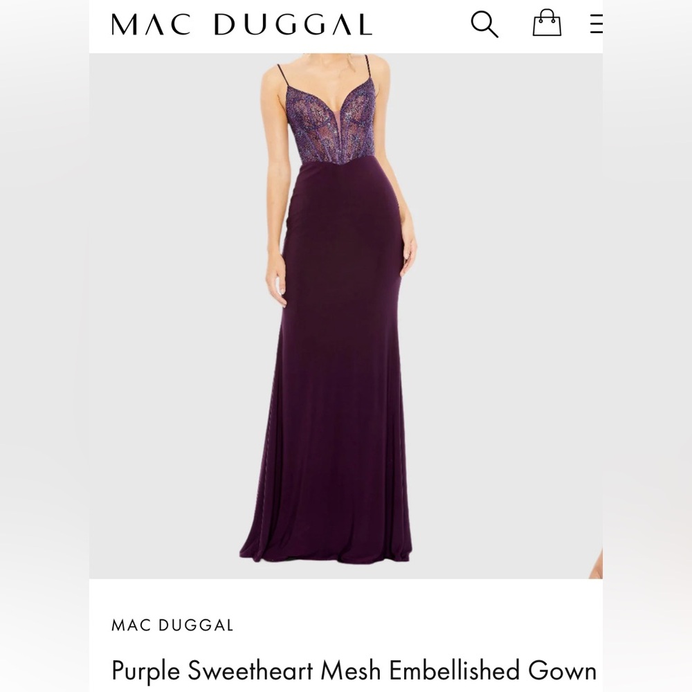 Mac Duggal Elegant Purple Evening Gown